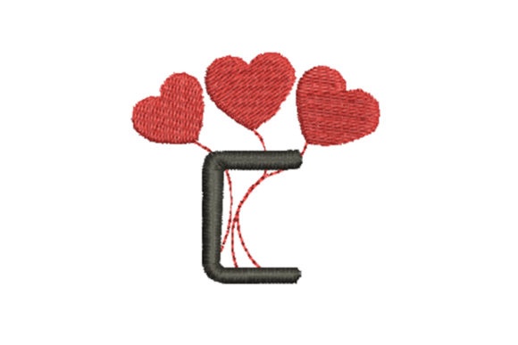 Alphabet Letter C with Red Love Heart: Designer Review