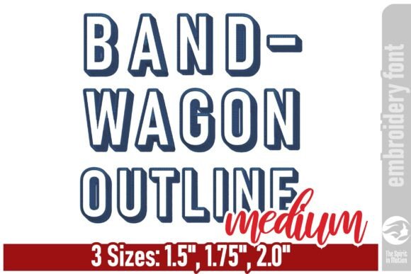 Bandwagon Outline Embroidery Font – M Review