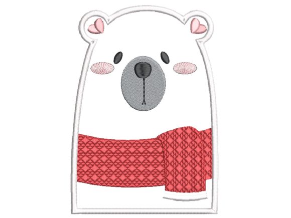 Bear with Scarf Applique: Design Review for Small Business Merch