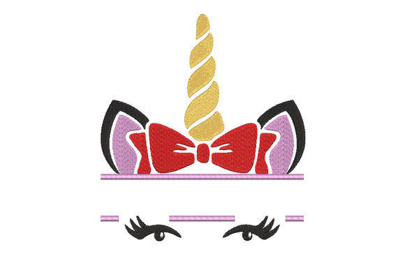 Colorful Unicorn Split Design for Names