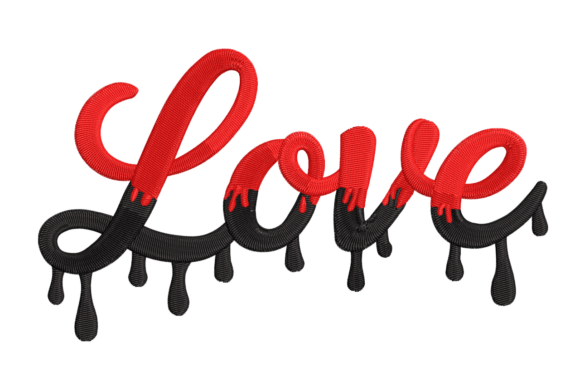 Dripping Love Word – Bold Two-Color Design Review