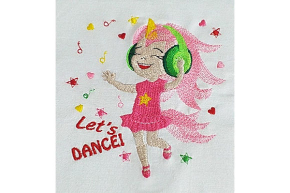 Let s Dance Unicorn Girl Having Fun