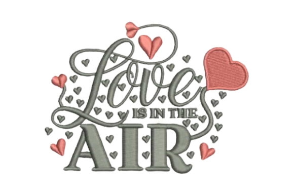 Love is in the Air: A Romantic Embroidery Design for Handmade Gifts
