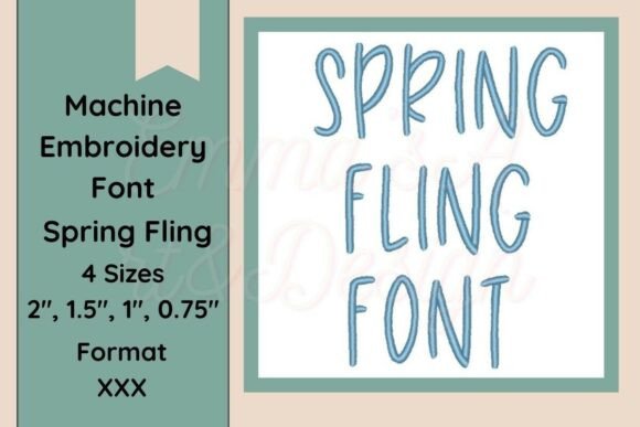 Spring Fling Font Embroidery Review for Seasonal Shops